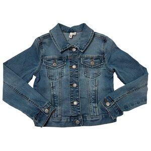 Girls SO Denim Jacket Size M 8. Long Sleeves Jean jacket with pockets Blue Denim